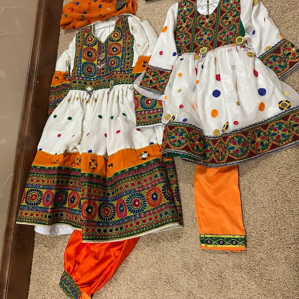 Colorful Traditional Afghanistan Outfit Set